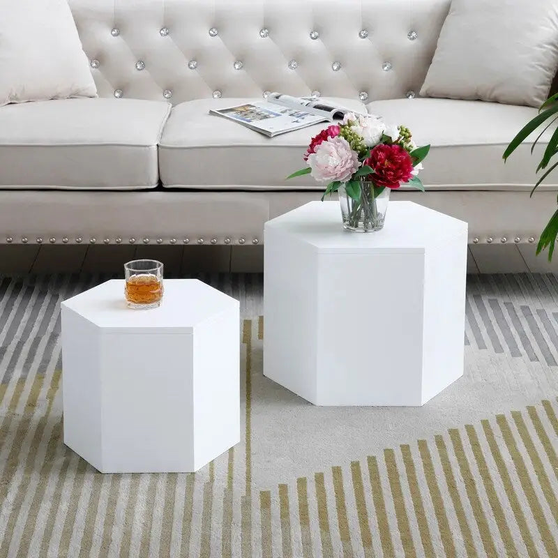 Tables gigognes (lot de 2) – MDF avec placage bois