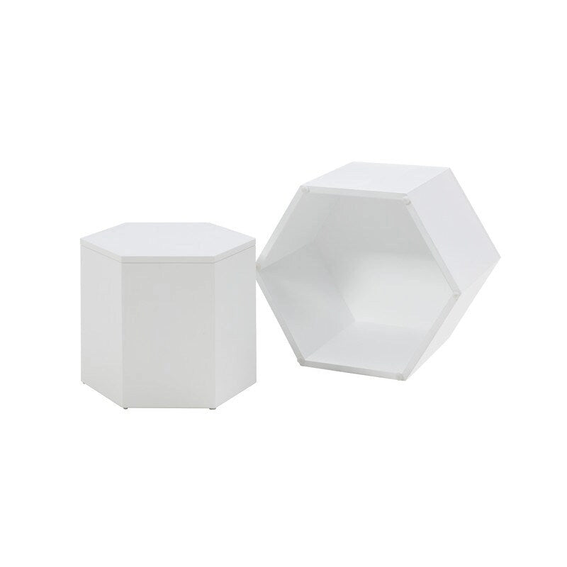 Tables gigognes (lot de 2) – MDF avec placage bois