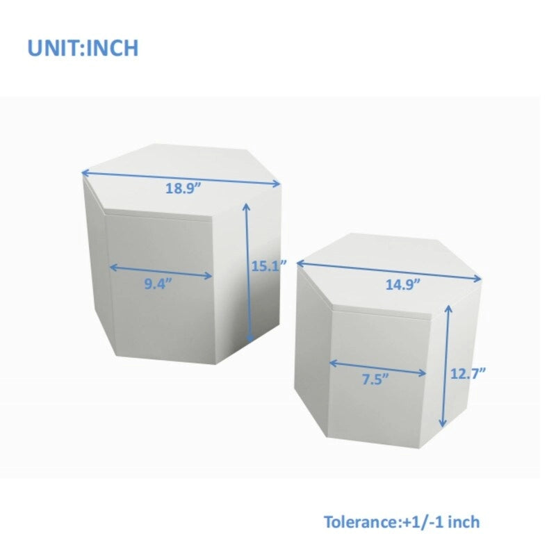 Tables gigognes (lot de 2) – MDF avec placage bois