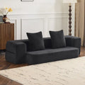 Canapé de sol transformable avec poufs ottomans