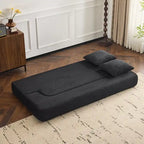 Canapé de sol transformable avec poufs ottomans