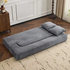 Canapé de sol transformable avec poufs ottomans