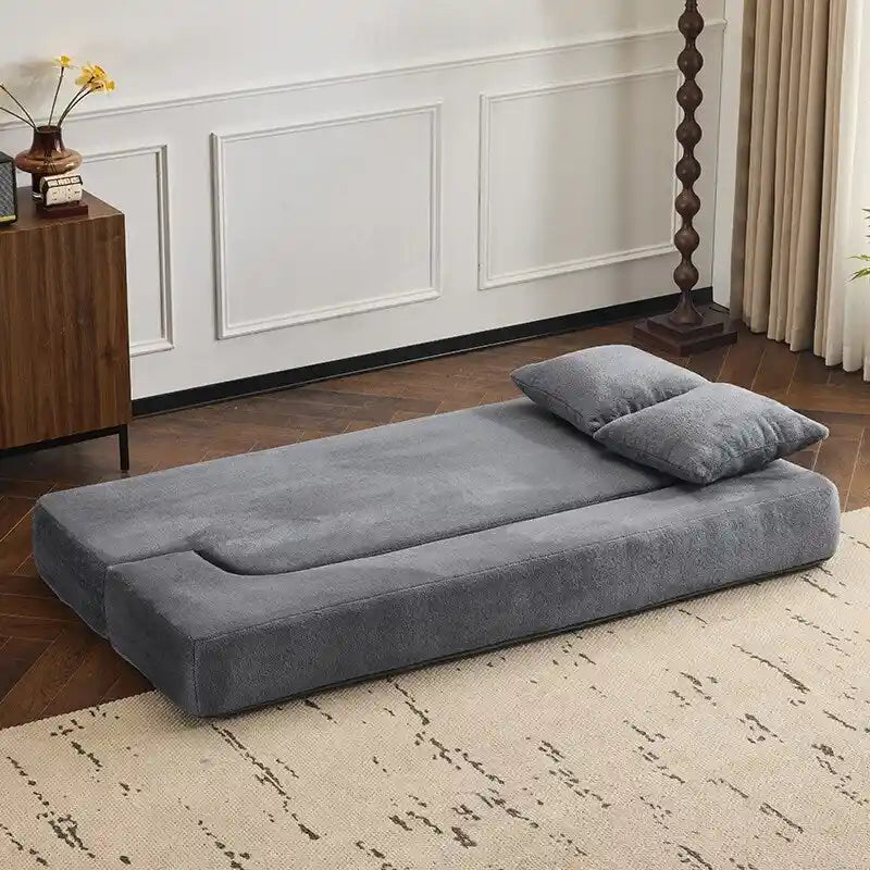 Canapé de sol transformable avec poufs ottomans