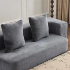 Canapé de sol transformable avec poufs ottomans
