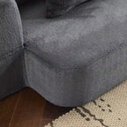 Canapé de sol transformable avec poufs ottomans