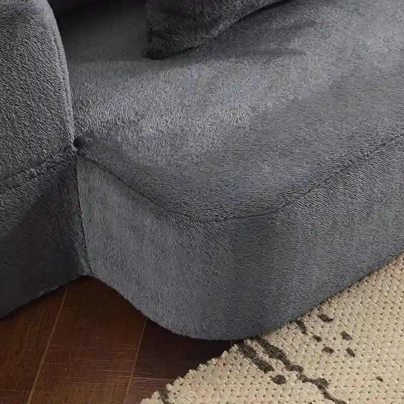 Canapé de sol transformable avec poufs ottomans