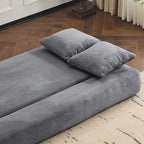 Canapé de sol transformable avec poufs ottomans