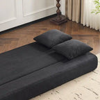 Canapé de sol transformable avec poufs ottomans