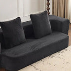 Canapé de sol transformable avec poufs ottomans