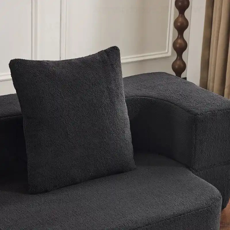 Canapé de sol transformable avec poufs ottomans