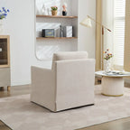 Fauteuil d'appoint pivotant rembourré avec coussin de dossier amovible