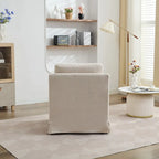 Fauteuil d'appoint pivotant rembourré avec coussin de dossier amovible