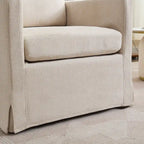Fauteuil d'appoint pivotant rembourré avec coussin de dossier amovible