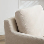 Fauteuil d'appoint pivotant rembourré avec coussin de dossier amovible