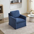 Fauteuil d'appoint pivotant rembourré avec coussin de dossier amovible
