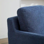 Fauteuil d'appoint pivotant rembourré avec coussin de dossier amovible