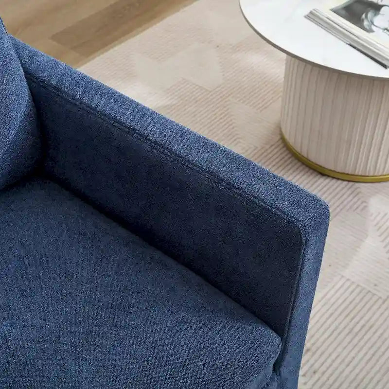 Fauteuil d'appoint pivotant rembourré avec coussin de dossier amovible
