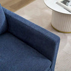 Fauteuil d'appoint pivotant rembourré avec coussin de dossier amovible