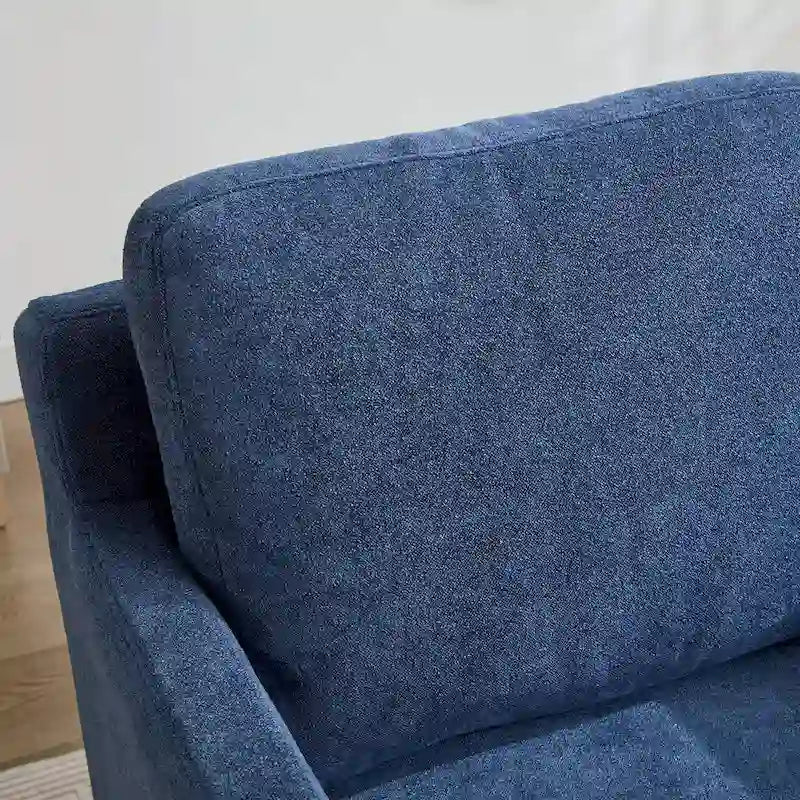 Fauteuil d'appoint pivotant rembourré avec coussin de dossier amovible