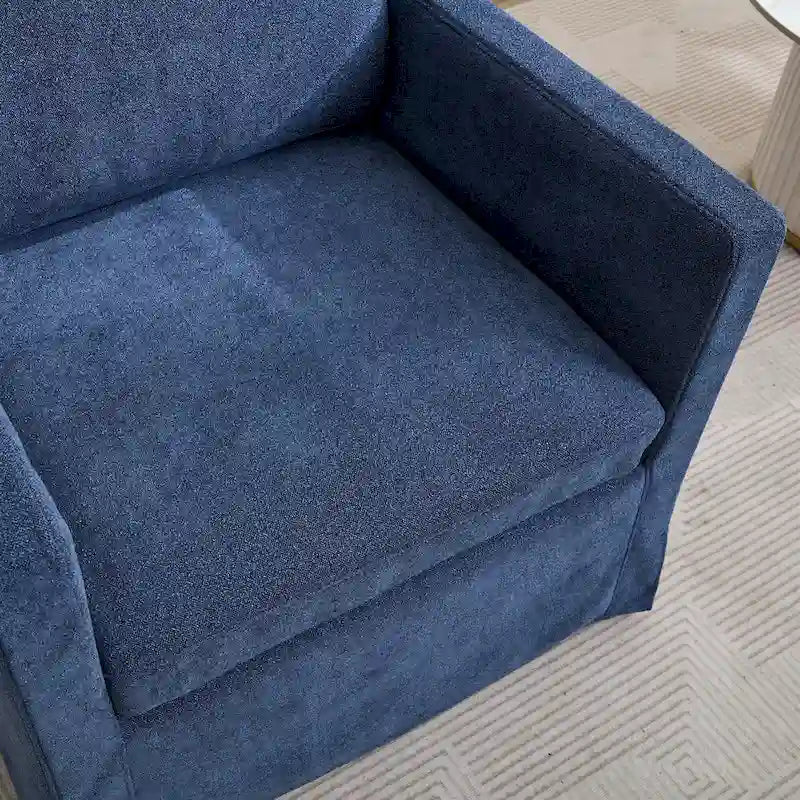 Fauteuil d'appoint pivotant rembourré avec coussin de dossier amovible
