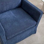 Fauteuil d'appoint pivotant rembourré avec coussin de dossier amovible