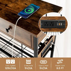 Console d'entrée avec station de recharge et tiroirs de rangement