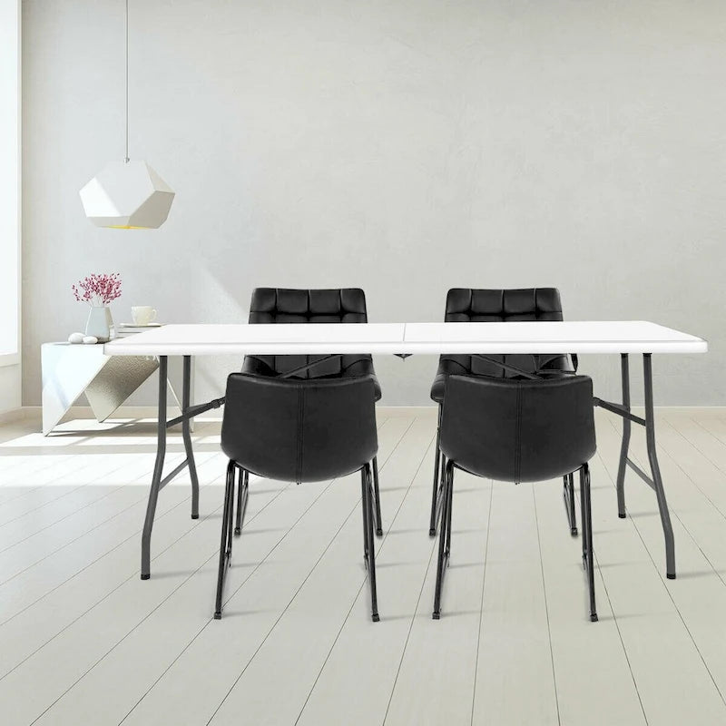Table pliante 6 pieds portable plastique intérieur extérieur