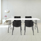 Table pliante 6 pieds portable plastique intérieur extérieur