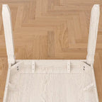 Table à manger en bois massif gris avec pieds carrés, table de cuisine de style ferme de 160 cm pour 4-6 personnes