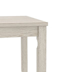 Table à manger en bois massif gris avec pieds carrés, table de cuisine de style ferme de 160 cm pour 4-6 personnes
