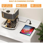 Meuble Buffet avec Éclairage LED et Prises de Courant