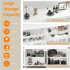 Meuble Buffet avec Éclairage LED et Prises de Courant
