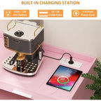 Meuble Buffet avec Éclairage LED et Prises de Courant