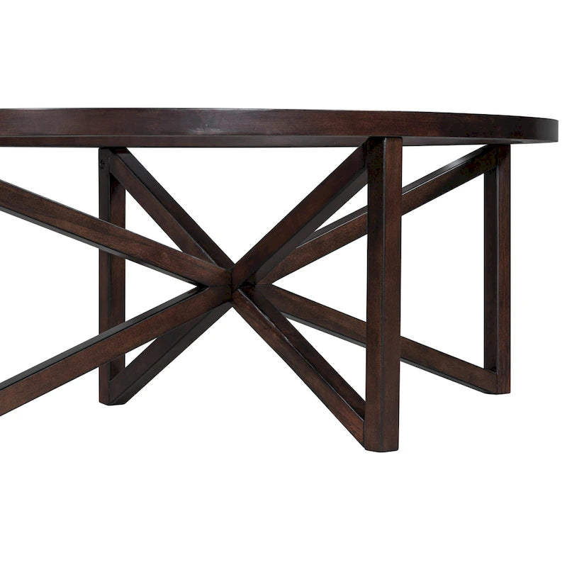 Table d'appoint à plateau en verre et piètement en bois