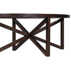 Table d'appoint à plateau en verre et piètement en bois
