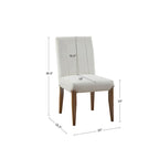 Lot de 2 chaises de salle à manger capitonnées couleur crème