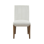 Lot de 2 chaises de salle à manger capitonnées couleur crème