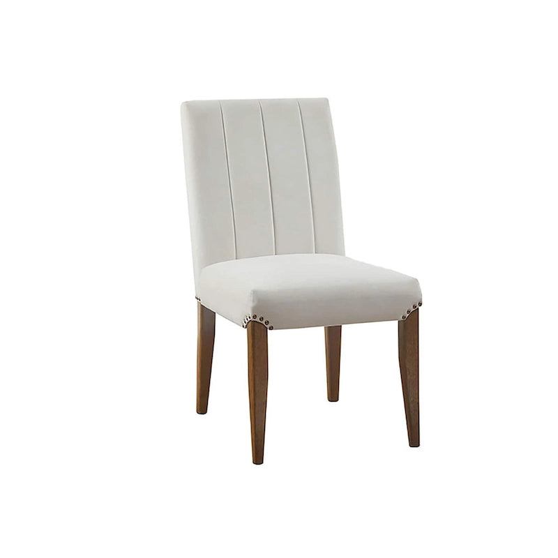 Lot de 2 chaises de salle à manger capitonnées couleur crème