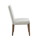 Lot de 2 chaises de salle à manger capitonnées couleur crème