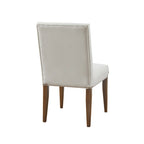 Lot de 2 chaises de salle à manger capitonnées couleur crème