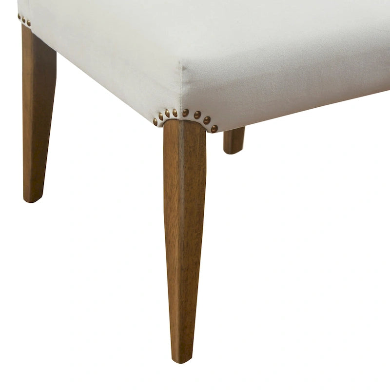 Lot de 2 chaises de salle à manger capitonnées couleur crème