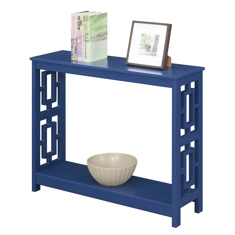 Console carrée avec étagère inférieure