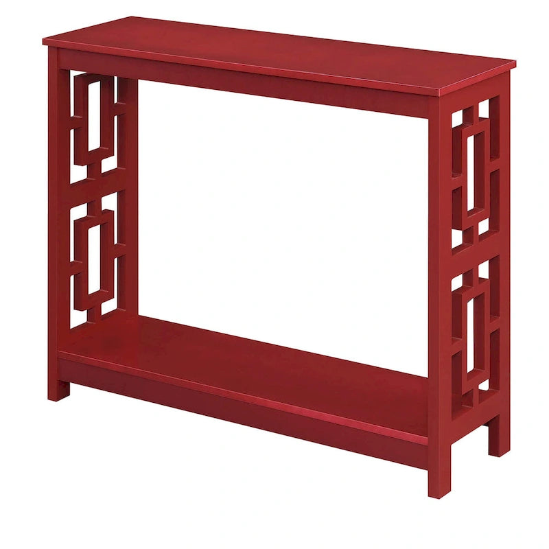 Console carrée avec étagère inférieure