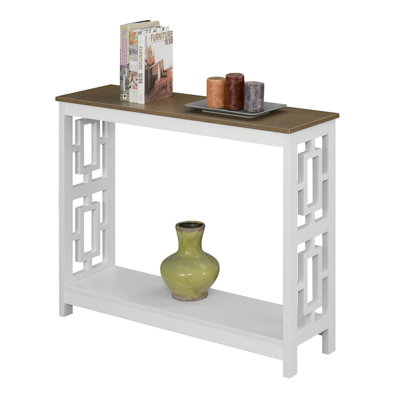 Console carrée avec étagère inférieure