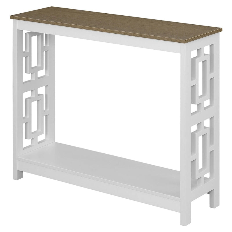 Console carrée avec étagère inférieure