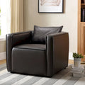 Chaise d'appoint rembourrée en vinyle respirant au design moderne