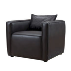 Chaise d'appoint rembourrée en vinyle respirant au design moderne
