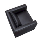 Chaise d'appoint rembourrée en vinyle respirant au design moderne