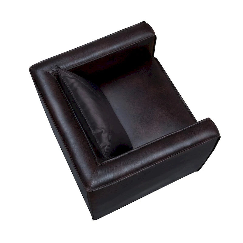 Chaise d'appoint rembourrée en vinyle respirant au design moderne