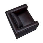 Chaise d'appoint rembourrée en vinyle respirant au design moderne